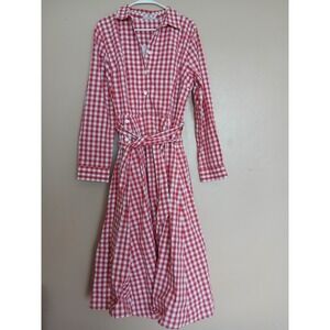 Eshakti Dress XL / 18 Gingham Shirt Midi Peasant Boho Cottage Core Rockabilly